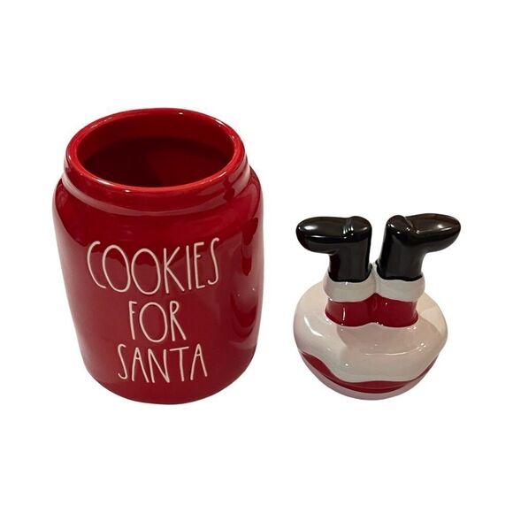 Rae Dunn “Cookies for Santa” Cookie Canister w/ Lid NEW without tags - Picture 3 of 8